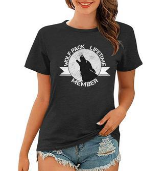 Vintage Wolf Pack Lifetime Member Emblem Women T-shirt - Monsterry DE