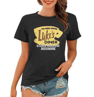 Vintge Lukes Diner Stars Hollow Connecticut Tshirt Women T-shirt - Monsterry