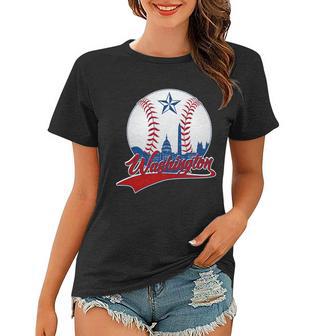 Washington Baseball Vintage Style Fan Women T-shirt - Monsterry AU