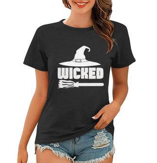 Wicked Witch Hat Broom Halloween Quote Women T-shirt - Monsterry UK