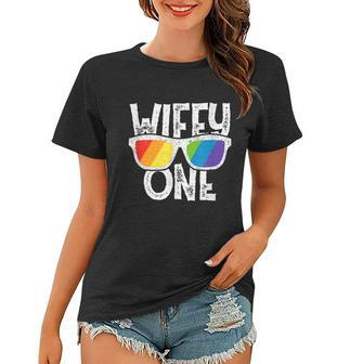 Wifey One Lesbian Pride Lgbt Bride Couple Women T-shirt - Monsterry