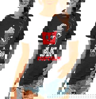 Womens Cool Just A Girl Who Loves Popcorn Girls Popcorn Lovers Women T-shirt - Thegiftio