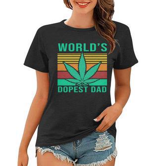 Worlds Dopest Dad Funny Retro Tshirt Women T-shirt - Monsterry UK