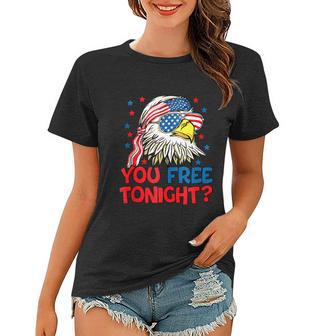 You Free Tonight Bald Eagle Mullet American Flag 4Th Of July Women T-shirt - Monsterry UK