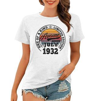 Awesome Since July 1932 90Th Birthday Gift 90 Years Old Women T-shirt - Thegiftio UK