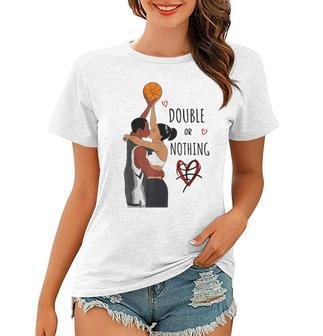 Couple Black Basketball Movies I Love You Card History Month Women T-shirt - Thegiftio UK