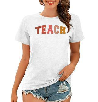 Cute Retro For Teachers Elementary School Teacher Day Women T-shirt - Thegiftio UK
