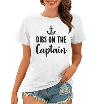 Funny Captain Wife Dibs On The Captain Quote Anchor Sailing V2 Women T-shirt - Thegiftio UK