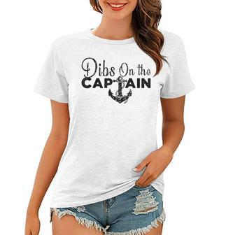 Funny Captain Wife Dibs On The Captain V3 Women T-shirt - Thegiftio UK
