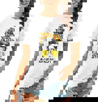 Funny Softball Mom Messy Bun Mama Mothers Day Sporty Mom Women T-shirt - Thegiftio