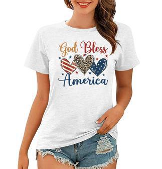 God Bless America Patriotic 4Th Of July American Christians Women T-shirt - Seseable