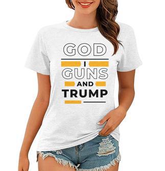 God Guns And Trump Tshirt Women T-shirt - Monsterry