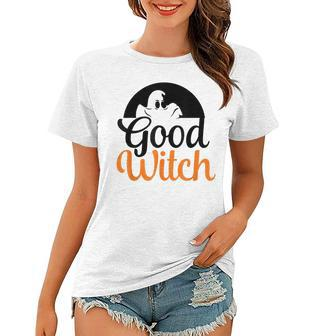 Good Witch Witch Pumpkin Funny Halloween Women T-shirt - Seseable