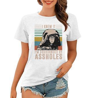 I Knew It Im Surrounded By Assholes Retro Tshirt Women T-shirt - Monsterry CA