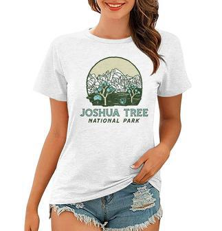 Joshua Tree National Park Vintage Mountains & Trees Sketch Women T-shirt | Seseable UK