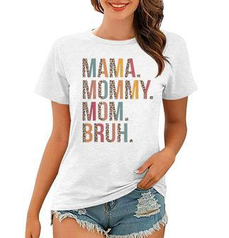 Mama Mommy Mom Bruh Mommy And Me Leopard Mothers Day Gifts Women T-shirt - Thegiftio UK