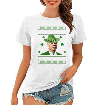 Merry 4Th Of St Patricks Day Funny Joe Biden Women T-shirt - Monsterry