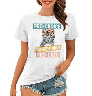 Pro Choice Pro Feminism Pro Cats Feminism Feminist Women T-shirt - Seseable