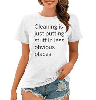 Putting Stuff In Less Obvious Places V2 Women T-shirt - Seseable