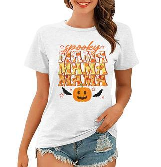 Spooky Mama Spooky Season Funny Halloween Mom Mommy Gifts Women T-shirt - Seseable