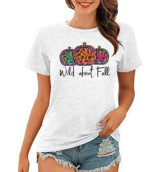 Wild About Fall Pumpkin Leopard Tie Dye Hello Autumn Season  V2 Women T-shirt
