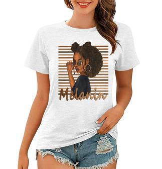 Womens Melanin Queen Black Afro Melanin Pride Black Afro Dope Women T-shirt - Thegiftio UK