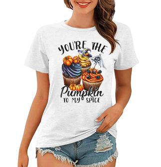 Youre The Pumpkin To My Spice Cupcake Halloween Costume Women T-shirt - Thegiftio UK