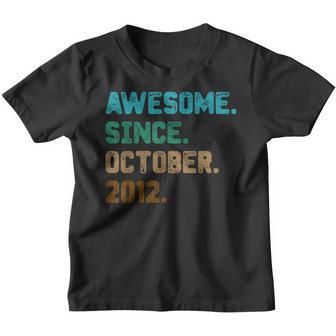 10 Year Old Gifts Awesome Since October 2012 10Th Birthday V4 Youth T-shirt - Thegiftio UK