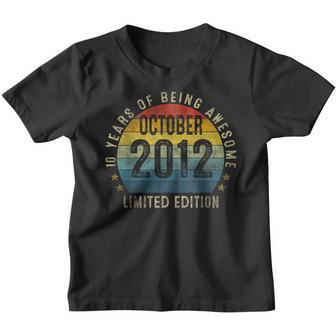10 Year Old October 2012 Limited Edition 10Th Birthday Men Youth T-shirt - Thegiftio UK
