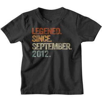 10 Years Old Gifts Legend Since September 2012 10Th Birthday V11 Youth T-shirt - Thegiftio UK