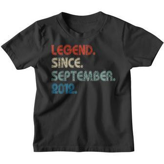 10 Years Old Gifts Legend Since September 2012 10Th Birthday V4 Youth T-shirt - Thegiftio UK