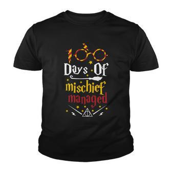 100 Days Of Mischief Managed 100Th Day Of School Youth T-shirt - Monsterry DE