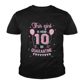 10Th Birthday Funny Gift Girls This Girl Is Now 10 Double Digits Gift Youth T-shirt - Monsterry