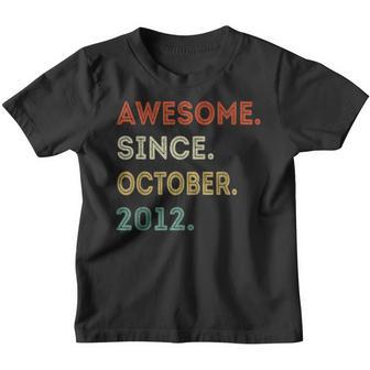 10Th Birthday Gifts Awesome Since October 2012 10 Years Old V3 Youth T-shirt - Thegiftio UK