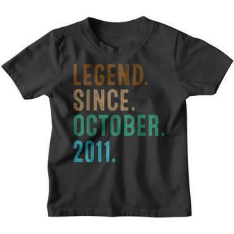 11 Year Old Gift Awesome Since October 2011 11Th Birthday Youth T-shirt - Thegiftio UK