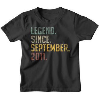 11 Years Old Gifts Legend Since September 2011 11Th Birthday V16 Youth T-shirt - Thegiftio UK