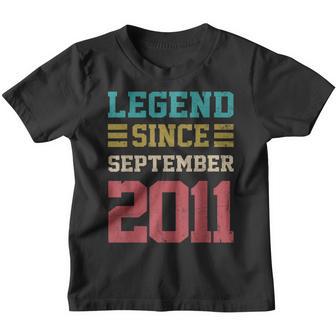 11 Years Old Gifts Legend Since September 2011 11Th Birthday Youth T-shirt - Thegiftio UK