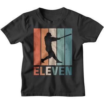 11Th Birthday Baseball Big Number Eleven 11 Year Old Boy Youth T-shirt - Thegiftio UK