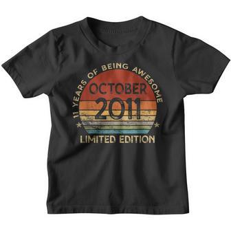 11Th Birthday Gifts October 2011 Limited Edition Men Women Youth T-shirt - Thegiftio UK