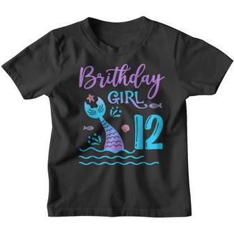 12 Year Old Gift Mermaid Tail 12Th Birthday Girl Daughter Youth T-shirt - Thegiftio UK