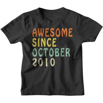 12 Years Old Funny Awesome Since October 2010 12Th Birthday Youth T-shirt - Thegiftio UK
