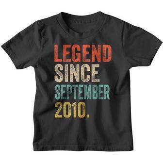 12 Years Old Gifts Legend Since September 2010 12Th Birthday V23 Youth T-shirt - Thegiftio UK