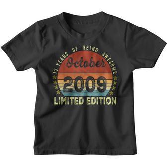 13 Year Old Gifts October 2009 Limited Edition 13Th Birthday V7 Youth T-shirt - Thegiftio UK