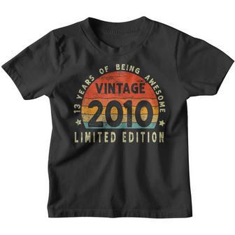 13Th Birthday Gifts Vintage 2010 Limited Edition 13 Year Old Youth T-shirt - Thegiftio UK