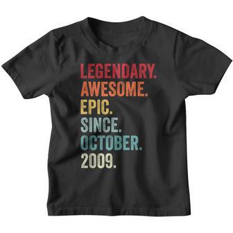13Th Birthday Legendary Epic Awesome Since October 2009 Youth T-shirt - Thegiftio UK