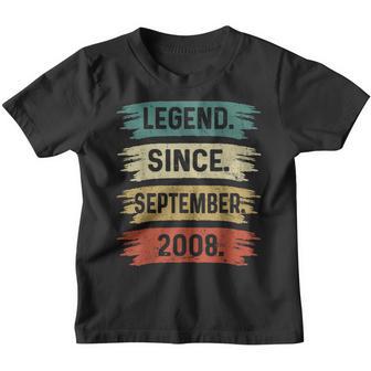 14 Years Old Gifts Legend Since September 2008 14Th Birthday V10 Youth T-shirt - Thegiftio UK