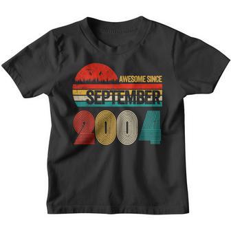 18 Years Old Funny Awesome Since September 2004 18Th V19 Youth T-shirt - Thegiftio UK