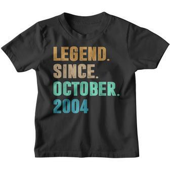 18 Years Old Gifts Legend Since October 2004 18Th Birthday Youth T-shirt - Thegiftio UK
