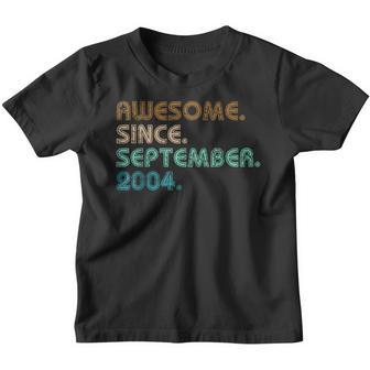 18Th Birthday Gift 18 Year Old Awesome Since September 2004 V5 Youth T-shirt - Thegiftio UK