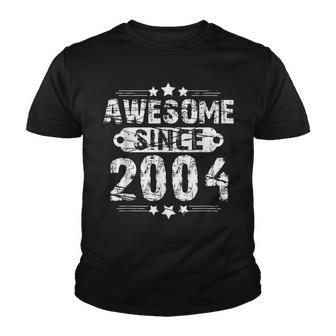 18Th Birthday Vintage Awesome Since 2004 Youth T-shirt - Seseable